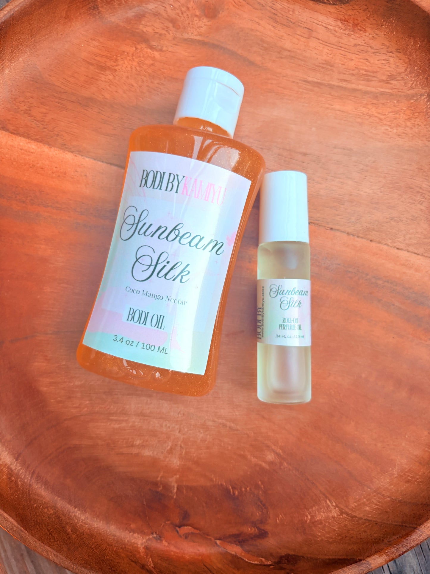 ☀️ Sunbeam Silk Set – Body Oil + Roll-On Perfume